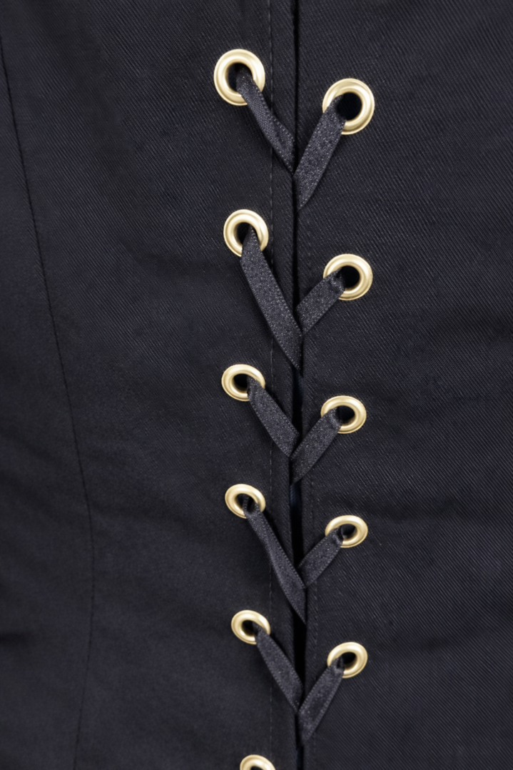 couture d'idées bustier noir broderie broderie main