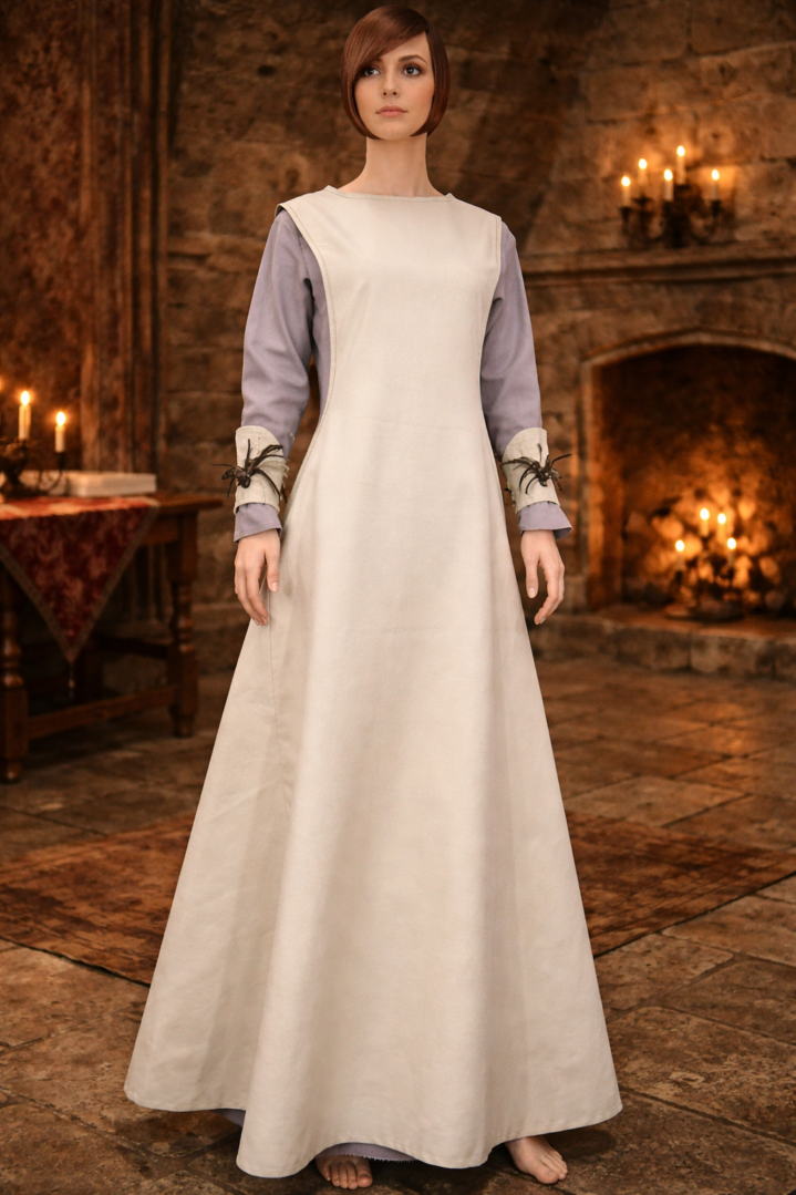 couture d'idées sur-robe couleur ficelle