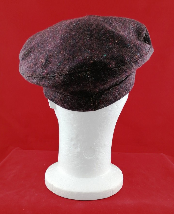 Béret en laine tweed dos.