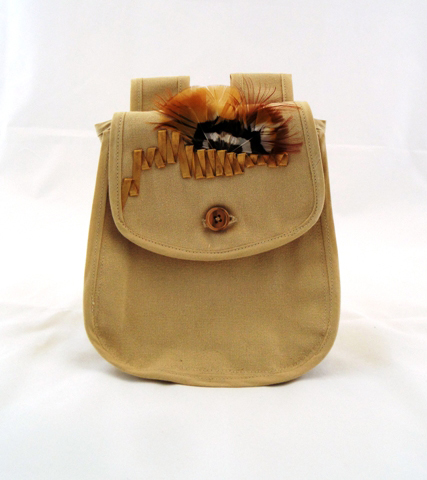 couture d'idées pochette rabat plumes